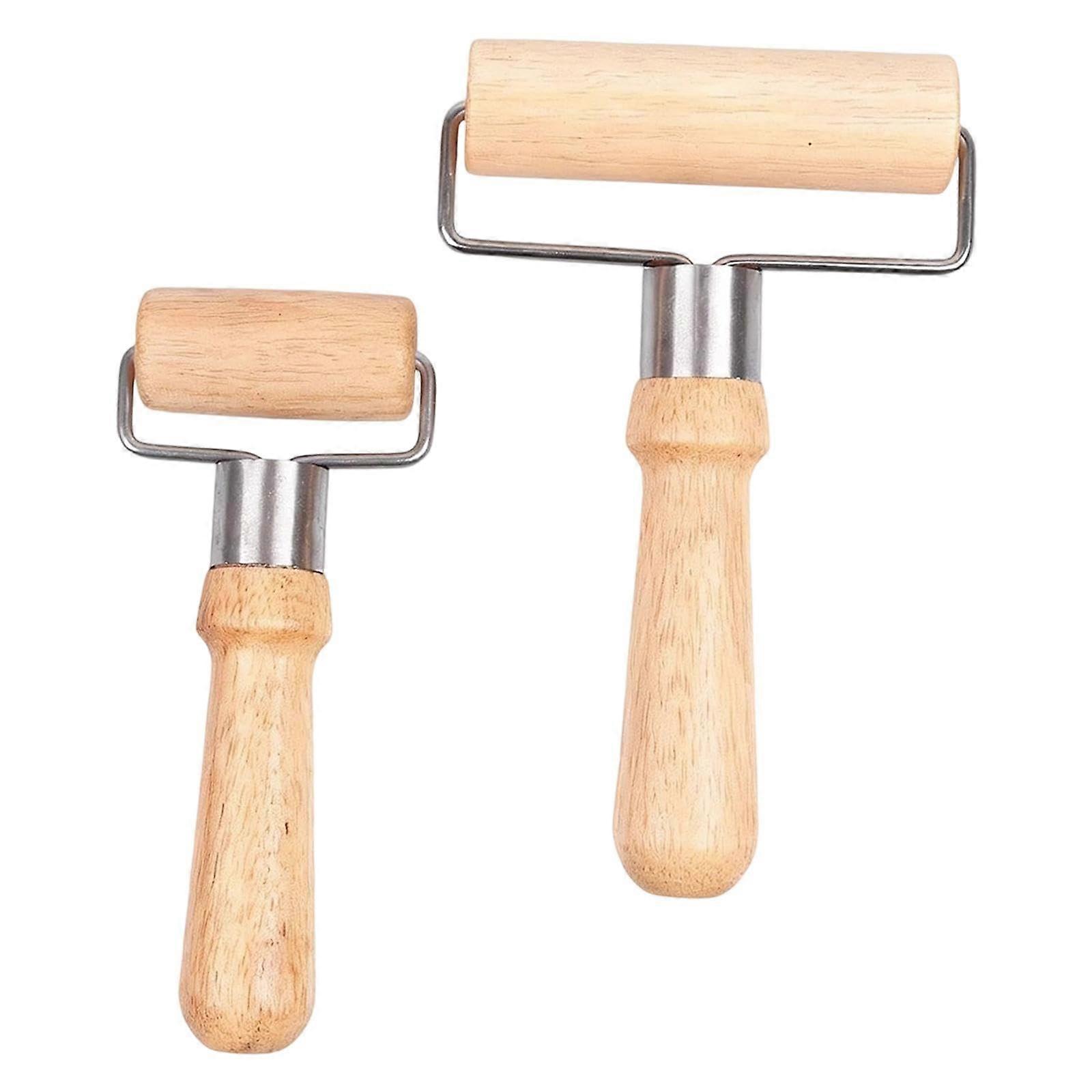 Wooden Rolling Pin Set for Baking Pastry and Dough with Ergonomic Grip and Smooth NonStick Surface