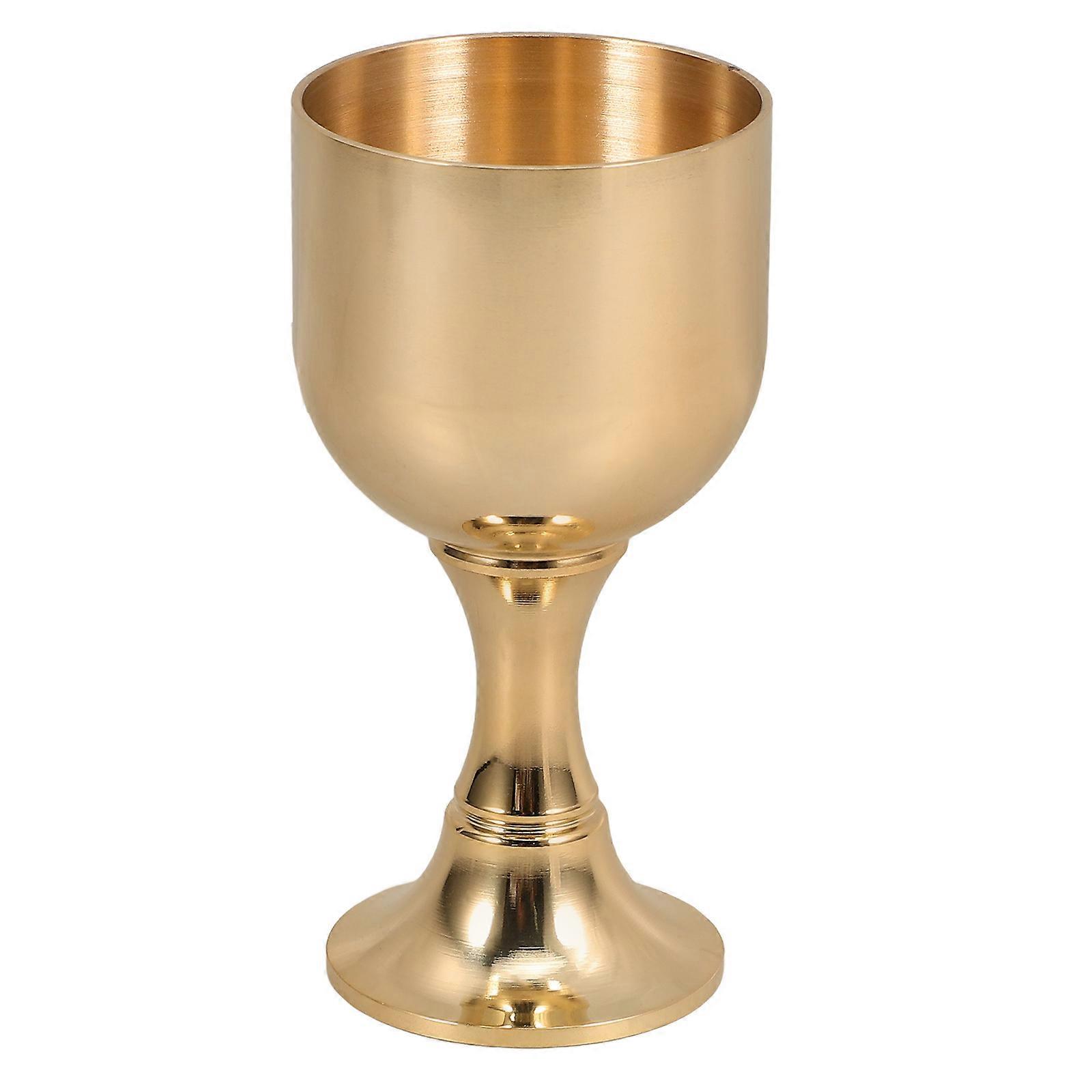 Delicate Wine Goblet for Drinking Copper Cup Golden