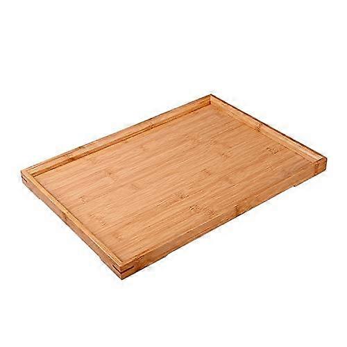 Solid Wood Kung Fu Tea Tray with Smooth Drainage, Waterproof Bamboo Tea Table 22x14cm