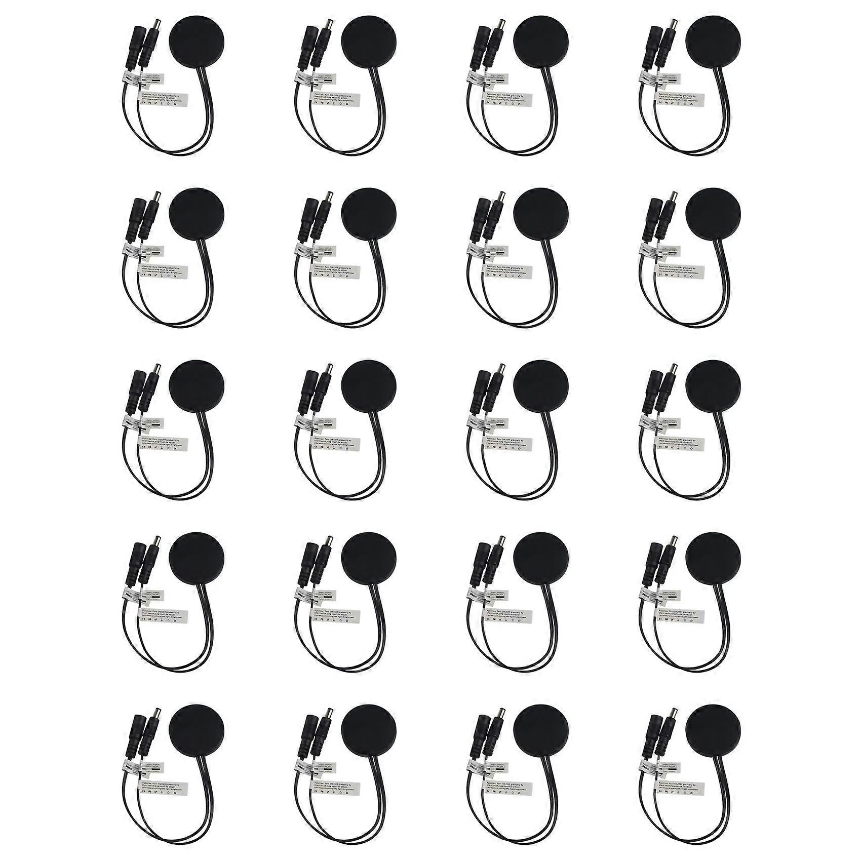 20X Wood Panel LED Touch Sensor Dimmer Switch Hidden Switch Touch Switch for LED Strip Black