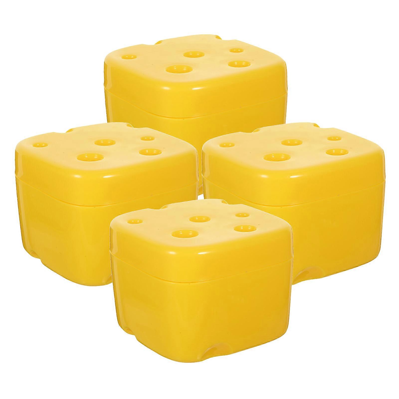 Cheese Box Fridge Storage Sliced Cheese Container with Flip Lid 4Pcs