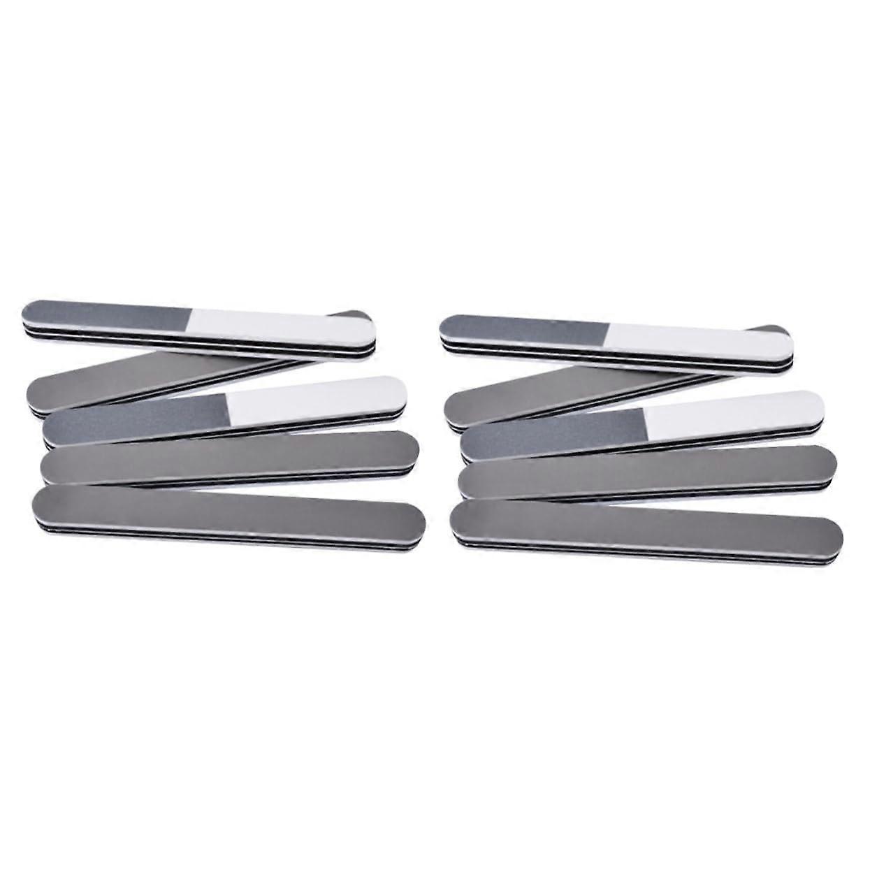 10pcs DoubleSided Nail Buffer and File Set with Ergonomic Grip for Professional and Home Use