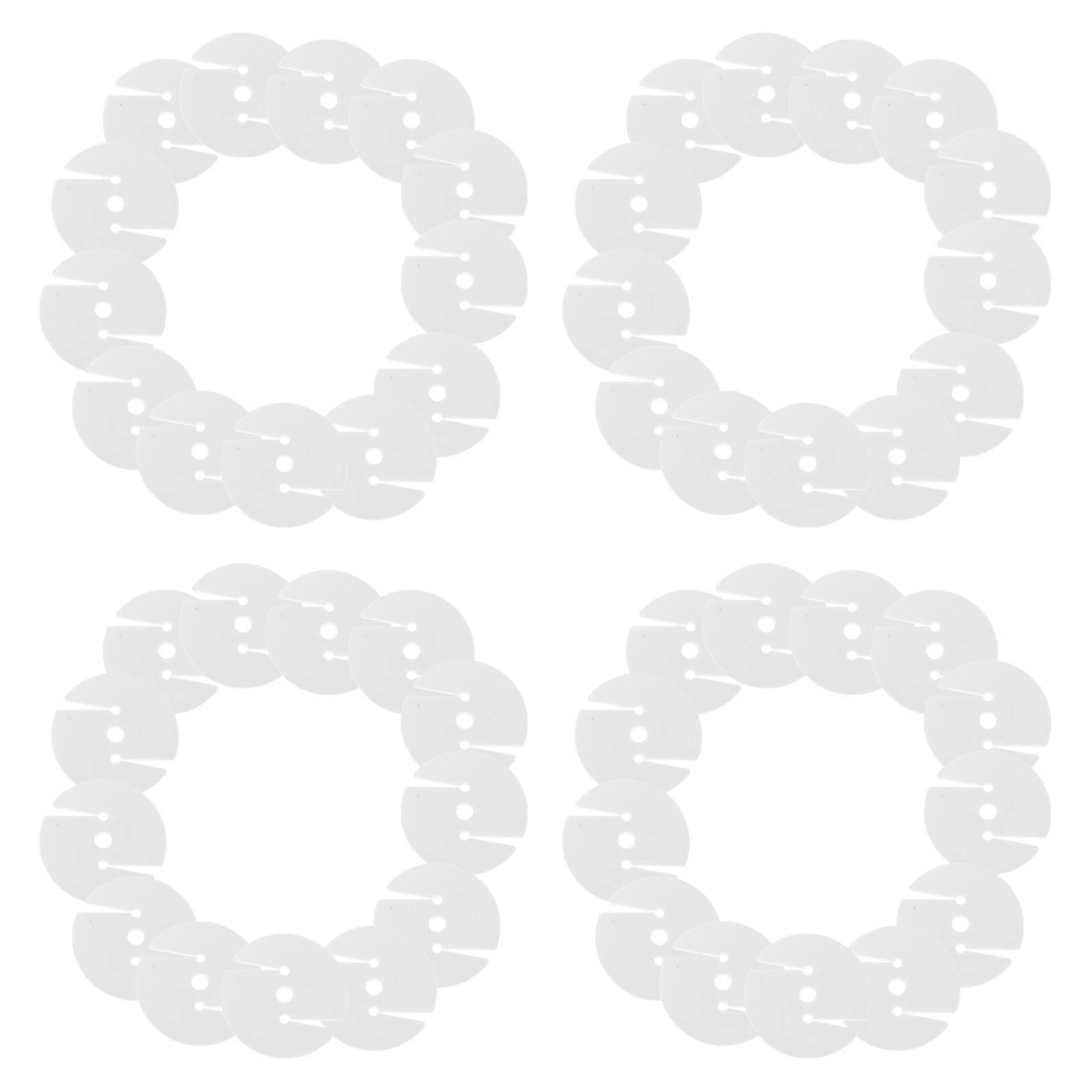 Three Hole Sofa Button Circular Gaskets for Home Use 100Pcs White Plastic