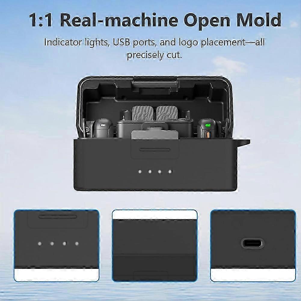 For DJI Mic 3 Microphone Charging Case Drop-Proof Shock-Absorbing Protective Case