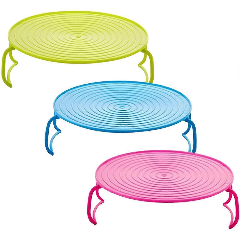 Layered Storage Rack Multifunctional Plates for Steaming 3Pcs Kitchen Use