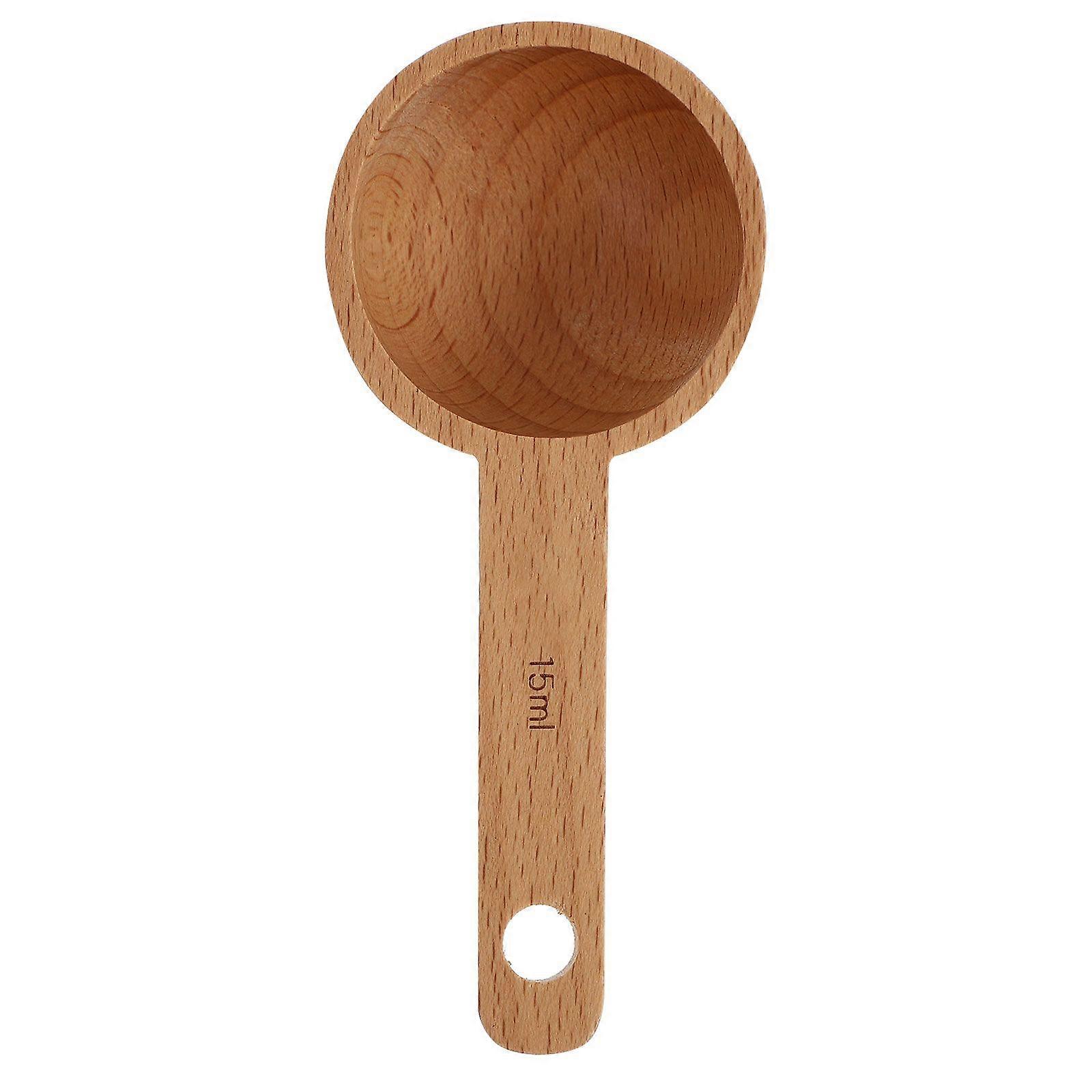 1Pc Creative Powder Scoop Practical Wooden Spoon Simple Measuring Tool