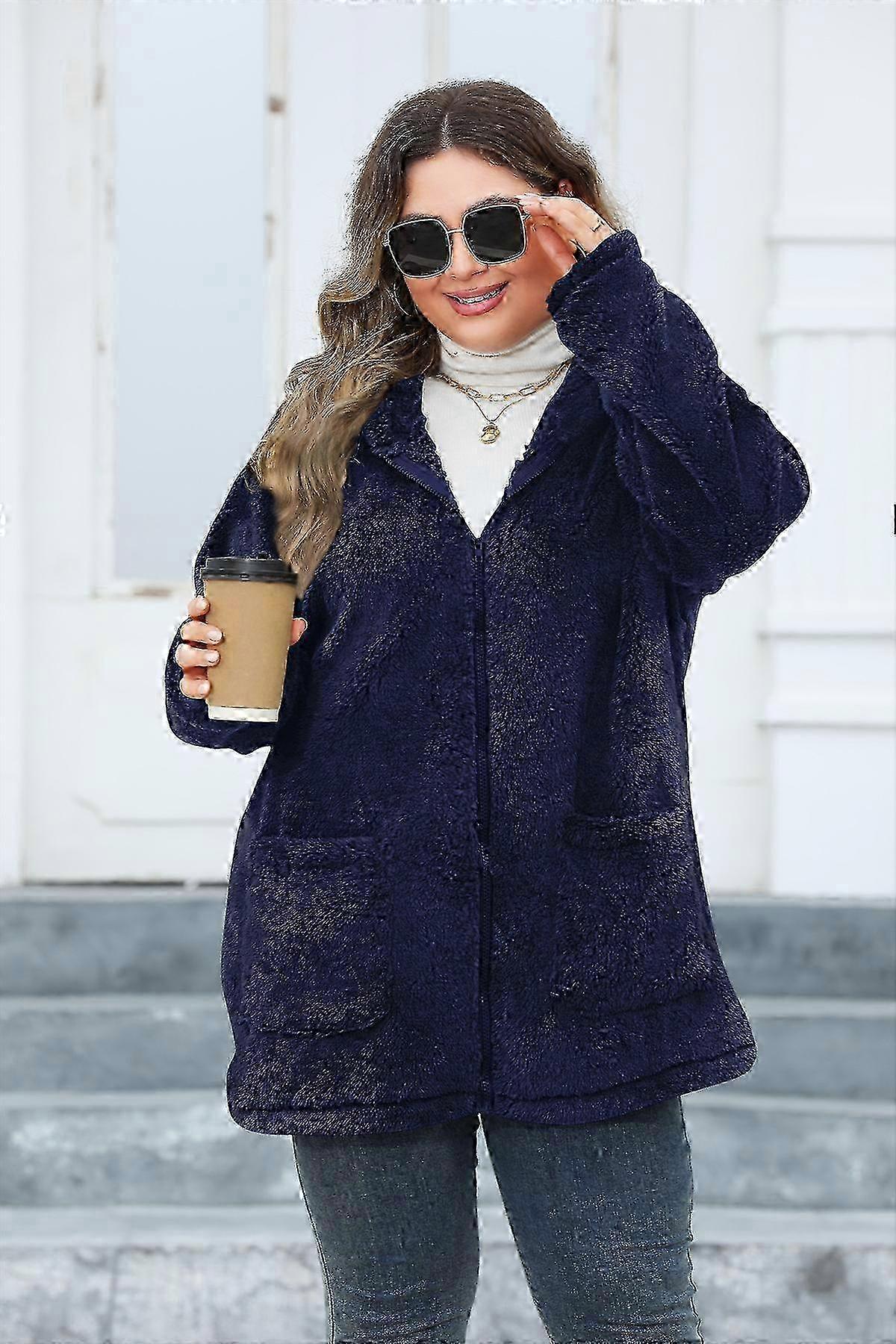 2025 Women's Thick Hooded Plush Jacket
