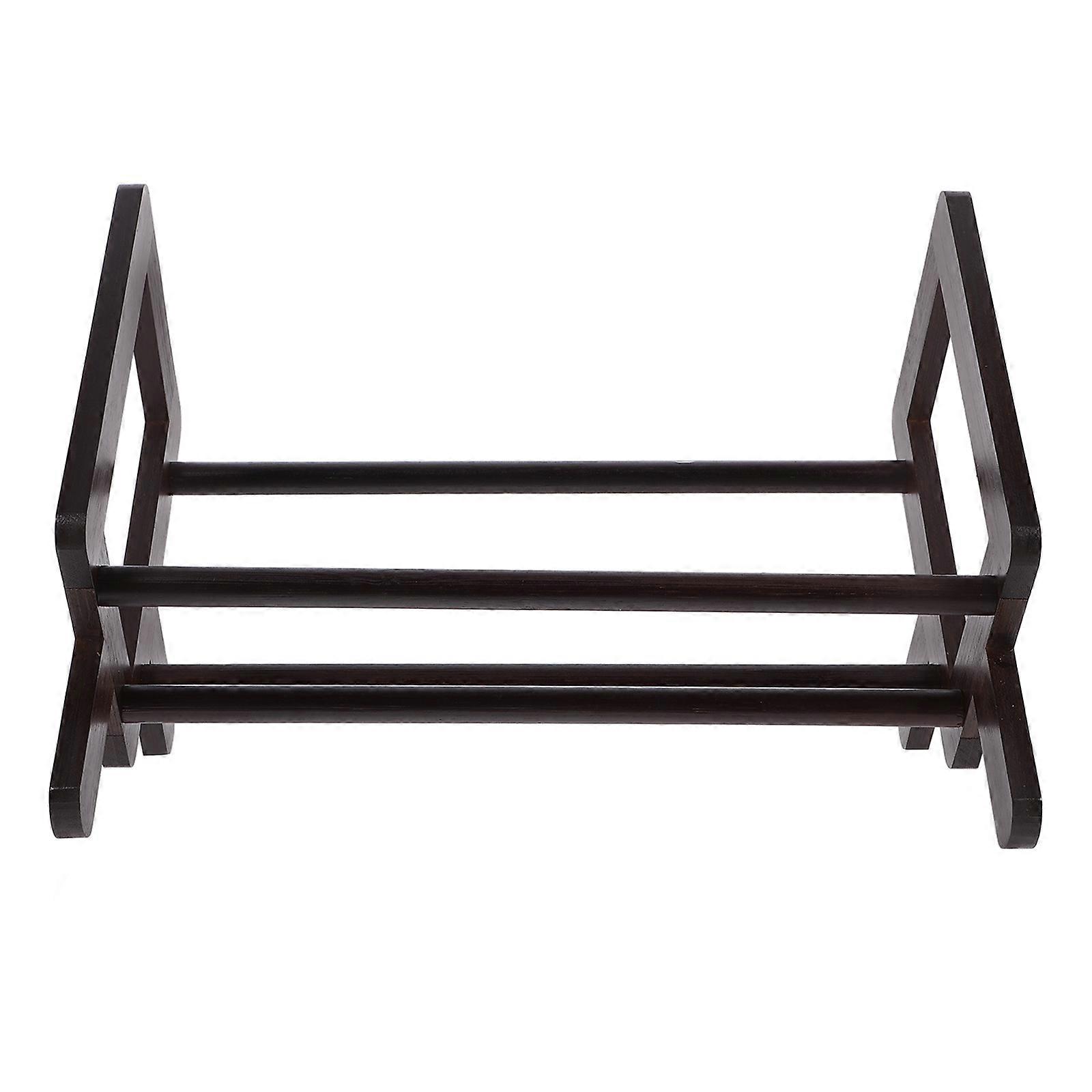 Portable Bamboo Book Rack for Reading with 2Pcs Desktop Book Stand