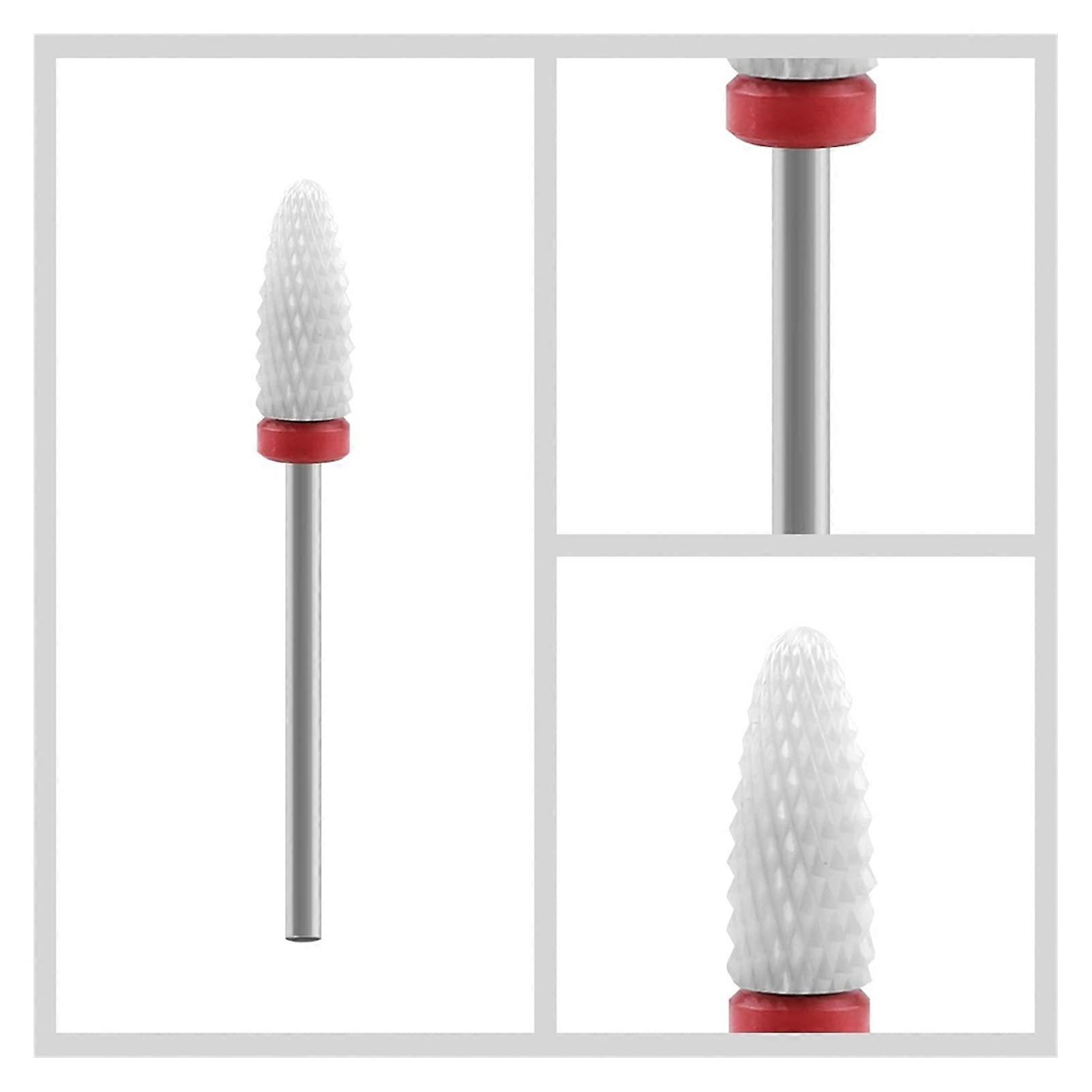 Ceramic Nail Drill Bit for Manicure with Durable Sharp Cutting and Smooth Finishing TC062F