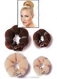 Dark Brown Bun Maker Set with Two Size Hair Shapers for Fast Chignon Styling