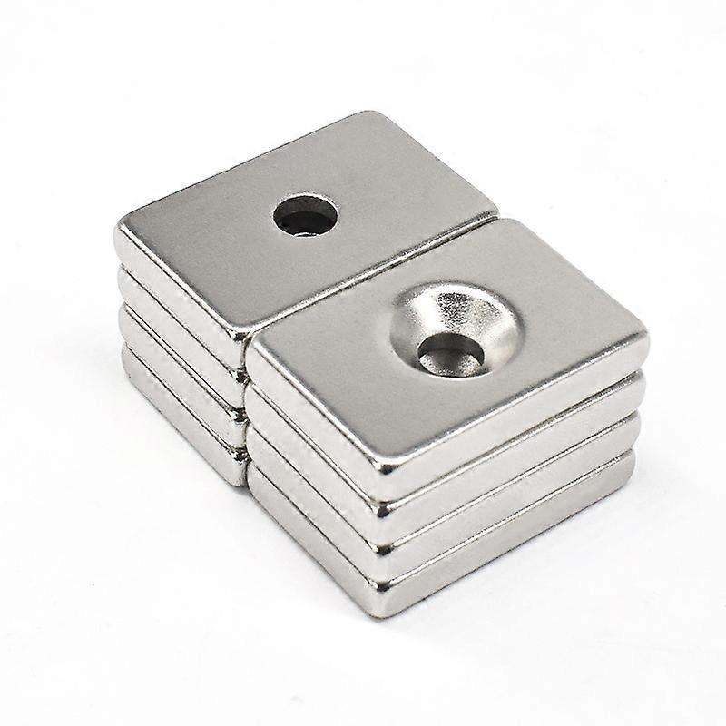 10Pcs/Pack 30*20*5mm Rectangular Magnet Super Strong NdFeB Magnet with Hole