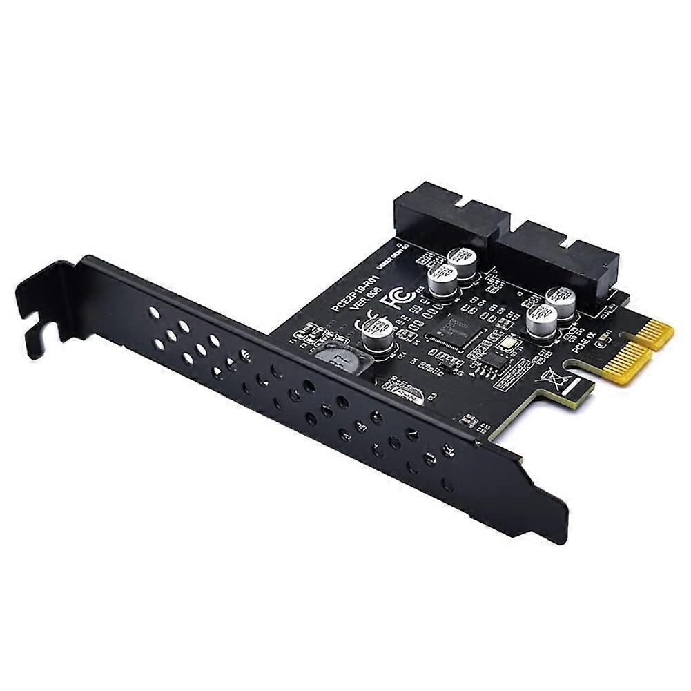 PCIe USB 3.2 Expansion Card 2Port 5Gbps USB 3.0 PCI Express Adapter with Chip Linux Compatible