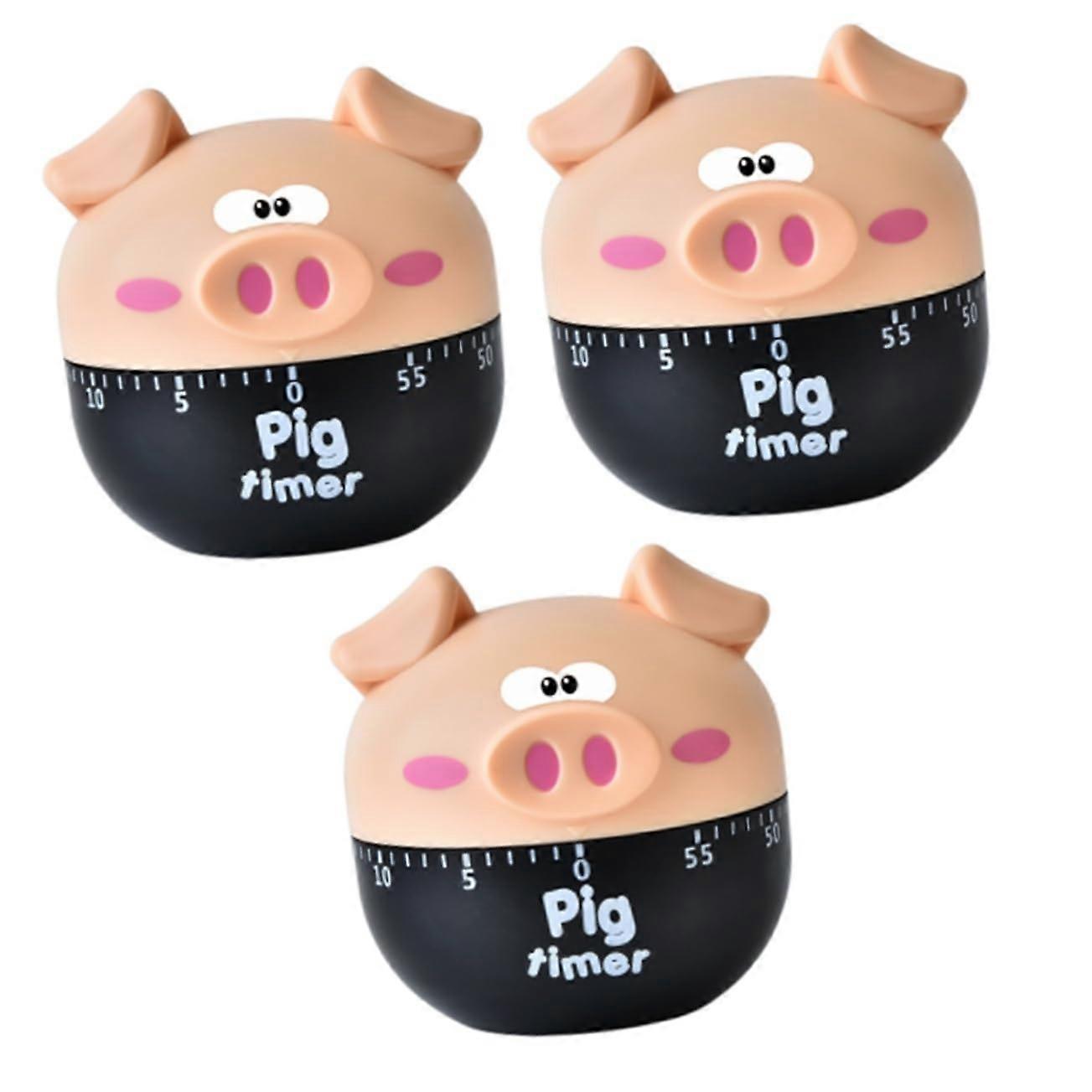 3pcs Fruit Shape Kitchen Timer with Loud Mechanical Alarm for Cooking Baking and Classroom