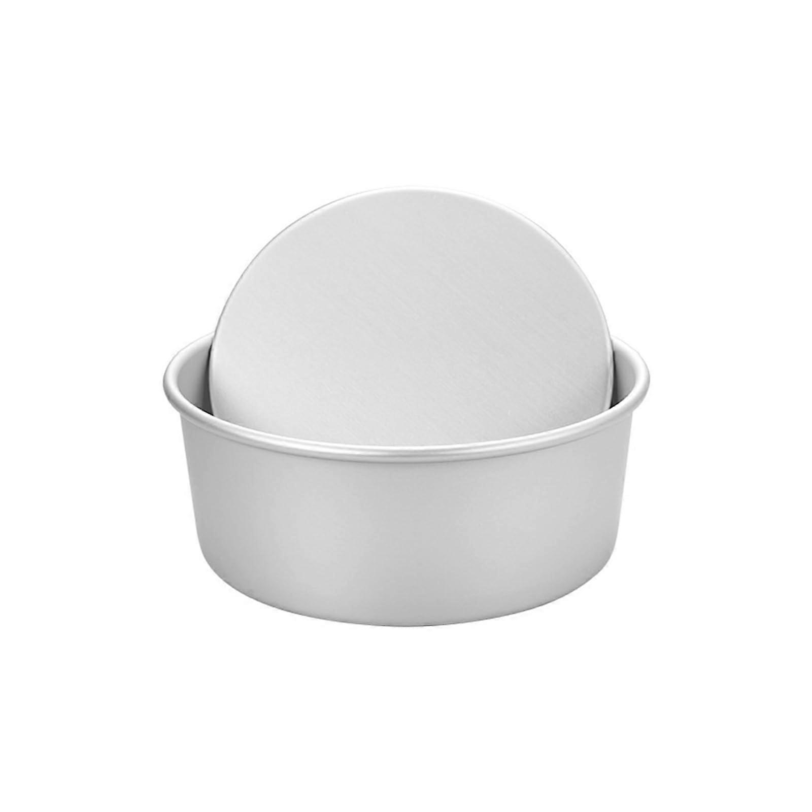 8 Inch Aluminum Round Cake Baking Pan with Removable Bottom and Nonstick Easy Release Surface