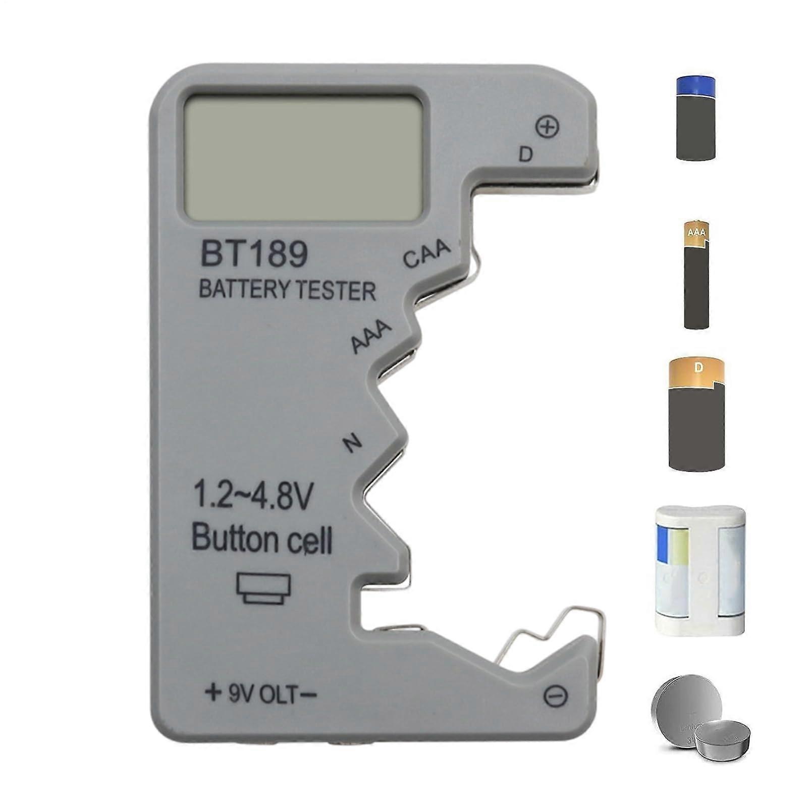 Battery Tester with Precision LED Display, MultiBattery Voltage Analyzer for Home and Travel