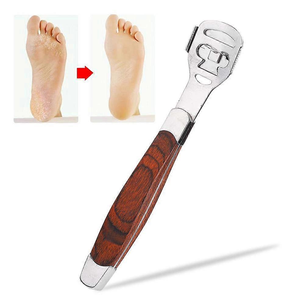 Callus Remover for Feet with Replaceable Stainless Blades, Ergonomic Foot Scraper for Dead Skin