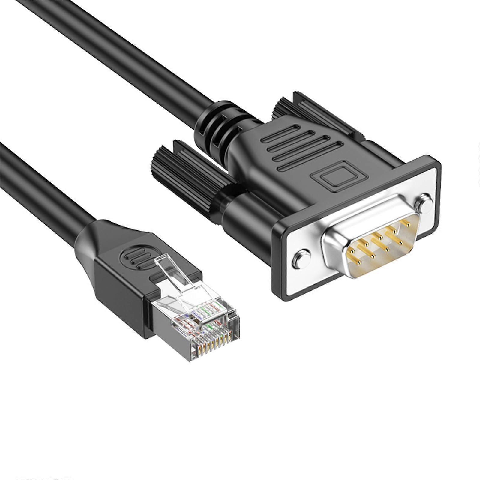 RS232 Serial Cable DB9 to RJ45 Adapter for Router Switch Management Speed Data Transfer