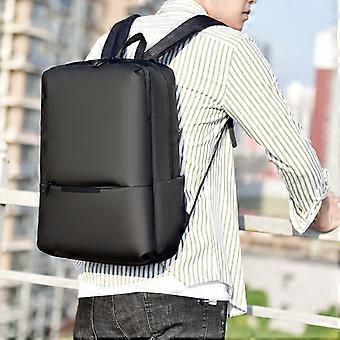 Mochila para computador de grande capacidade, mochila executiva em couro sintético, design conciso.