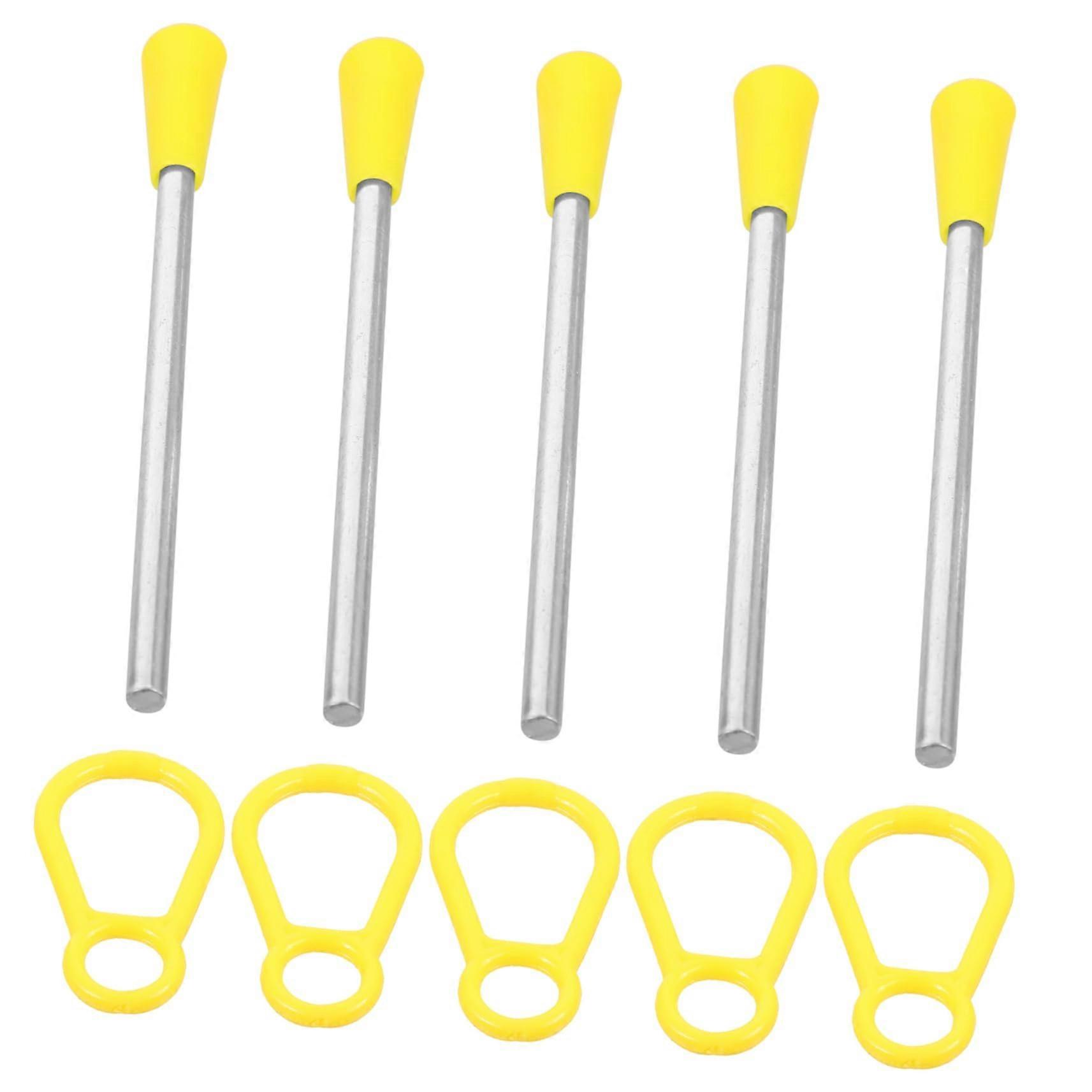 Triangle Percussion Mallets with Plastic Handles 10Piece Set for Beginners Clear Balanced Sound