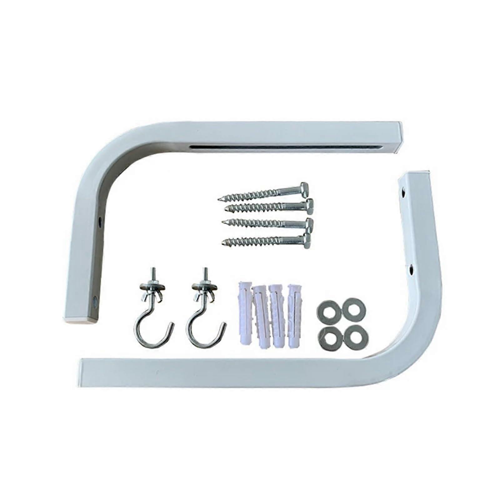 90 Degree Projector Screen Wall Mount Bracket, White Adjustable SpaceSaving Design for Home Theater