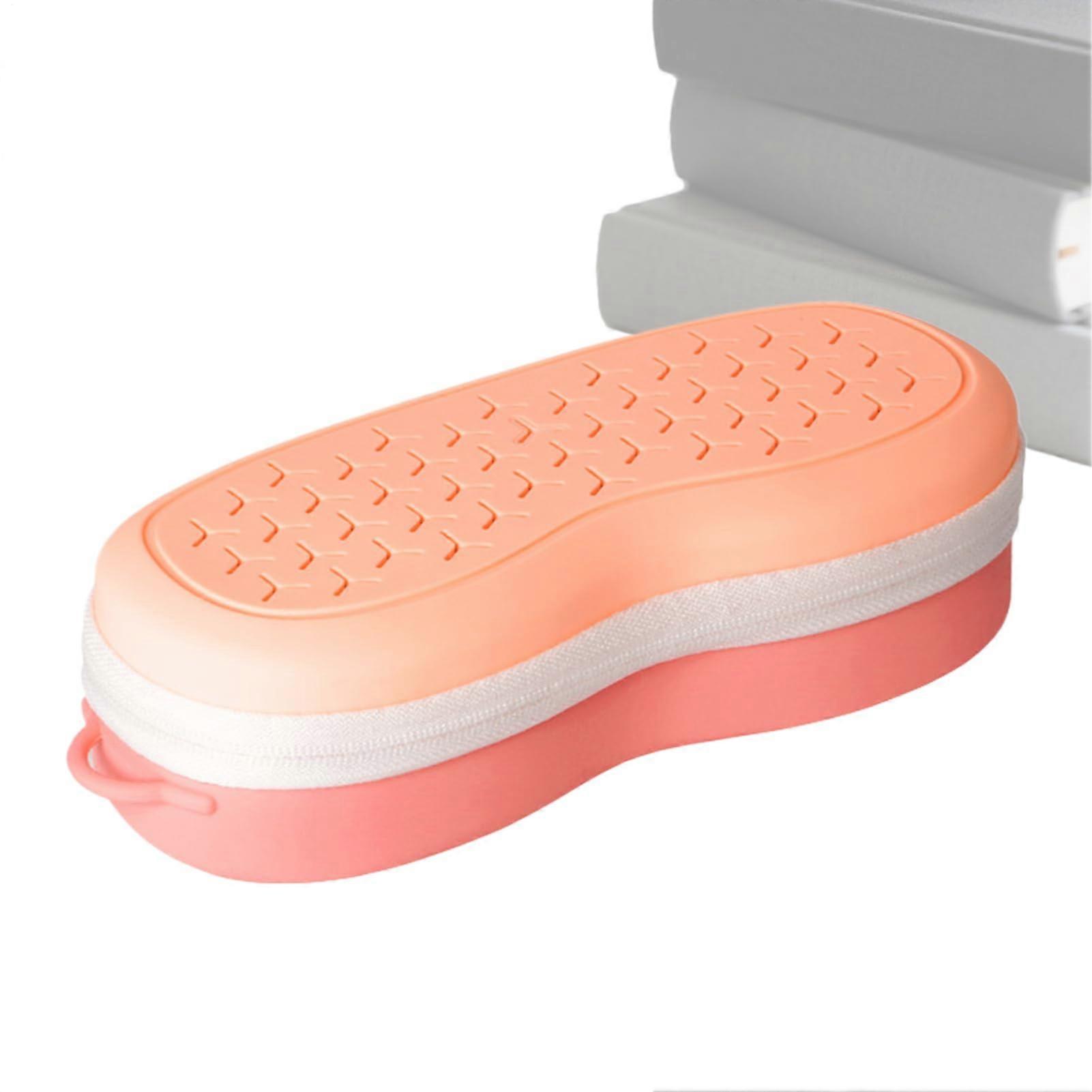 Swim Goggles Case Waterproof Silicone Organizer with Breathable Moisture Control Pink