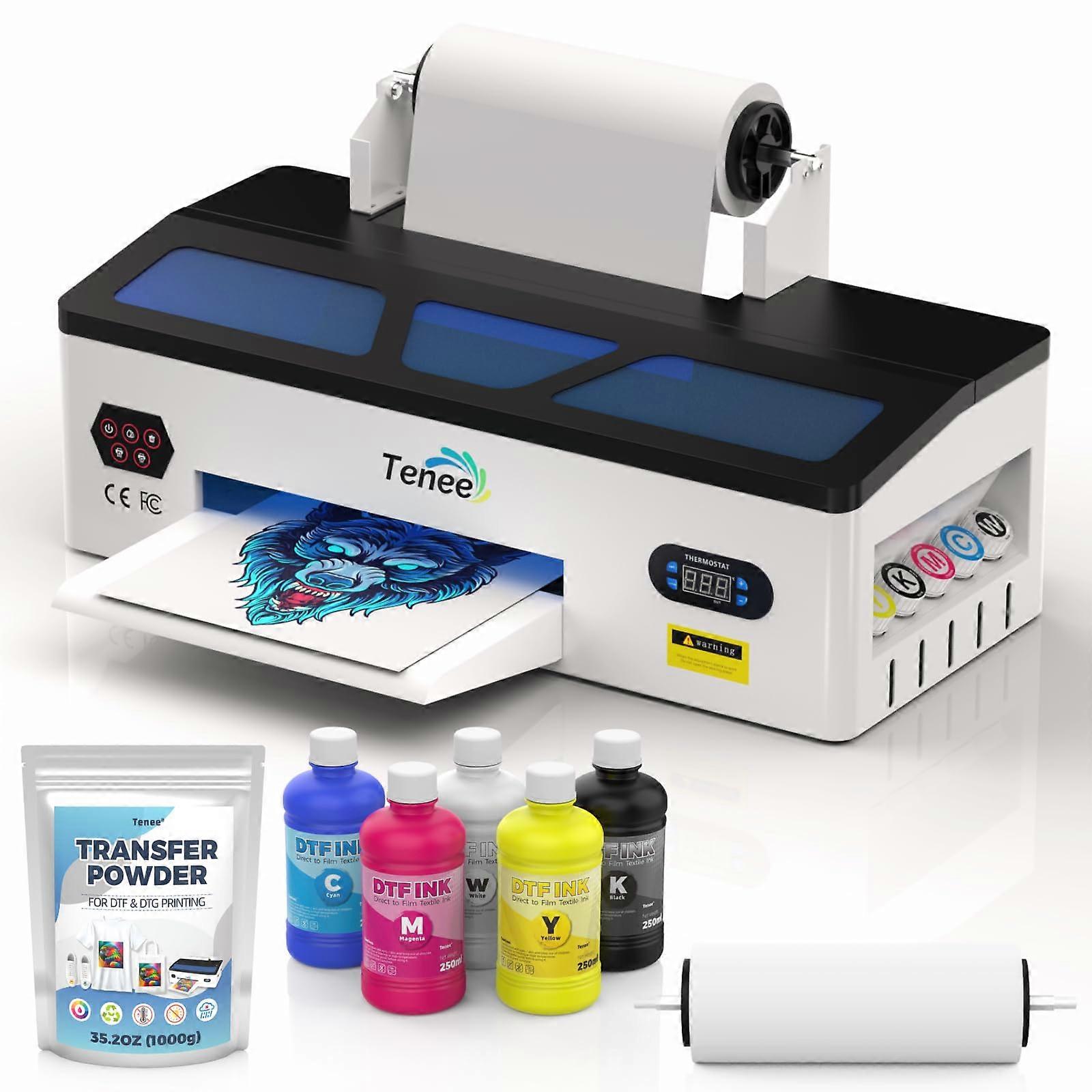 A3 DTF Printer with Roll Feeder Wrinkle  Speed Printing for Dark and Light Fabrics