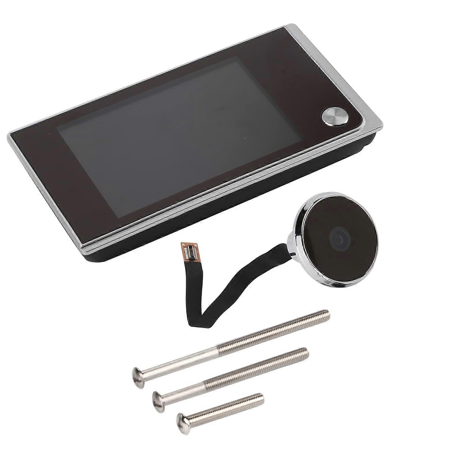 Digital Door Viewer with Wide Angle Camera, 3.5 Inch LCD Screen, Easy Press Control for Home Security