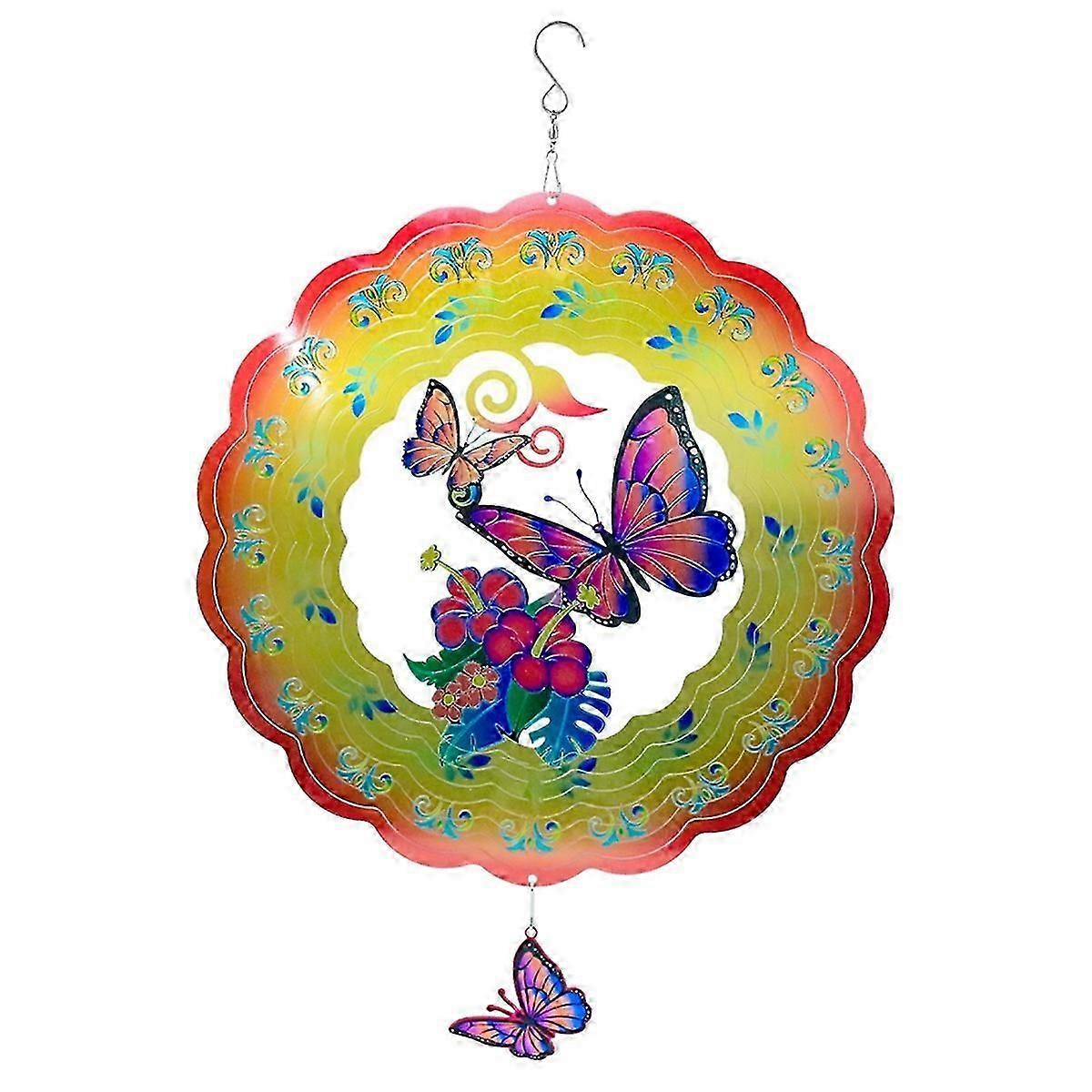 12Inch Butterfly Wind Spinners Outdoor,3D Butterfly Wind Spinner