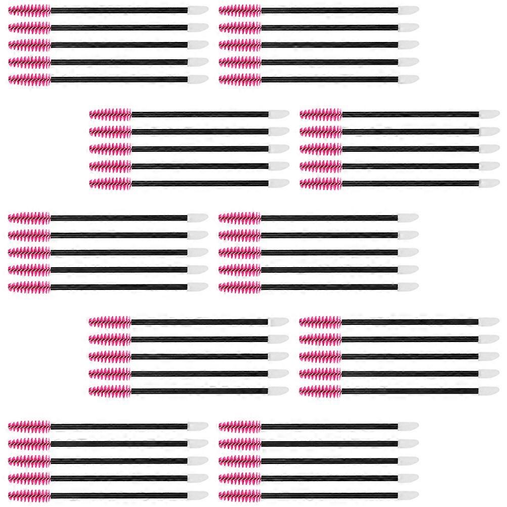 50Pcs Rosy Eyelash Brush for Makeup Disposable Eyebrow Applicators