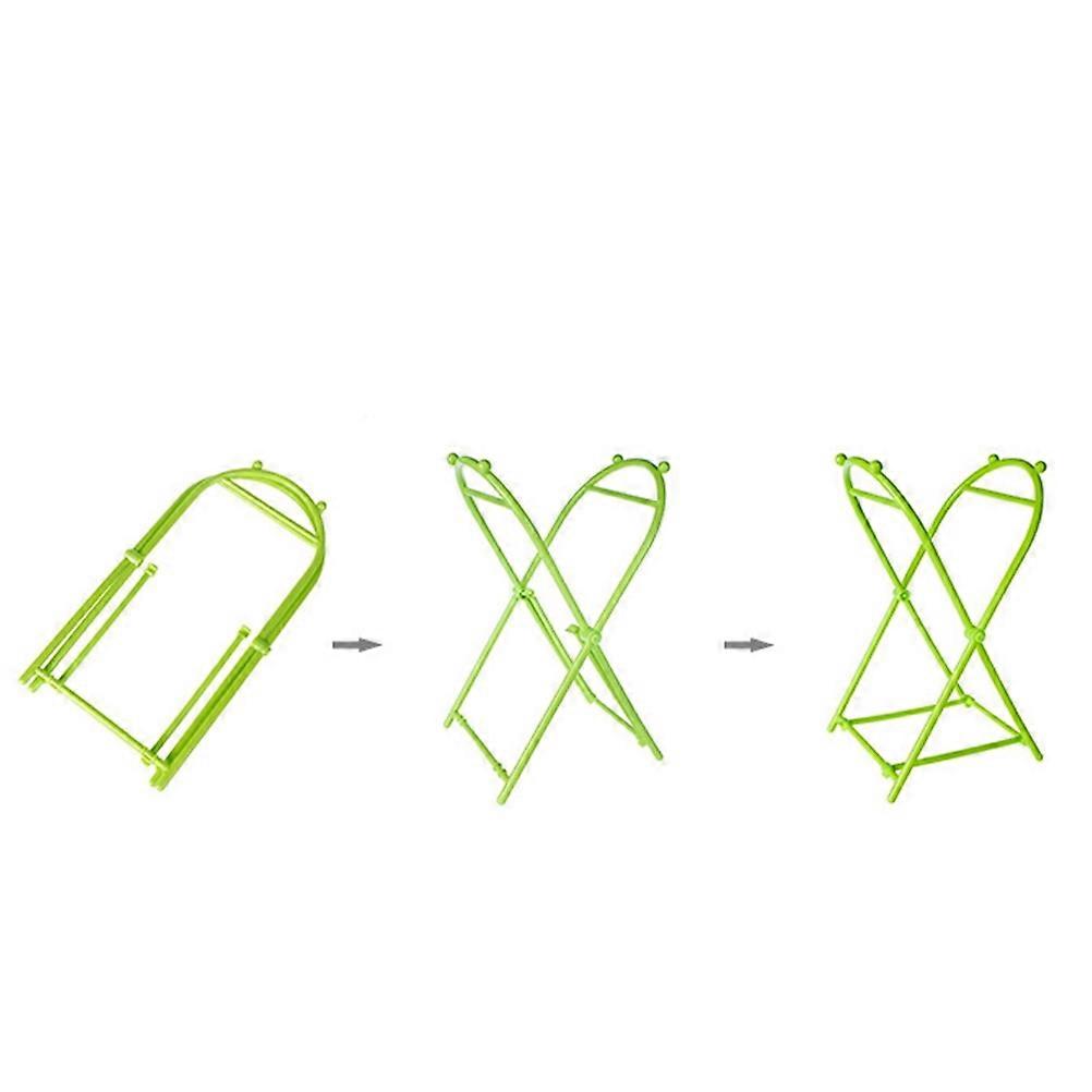 Green Folding Garbage Bag Holder Storage Rack for Home 1 Piece Plastic