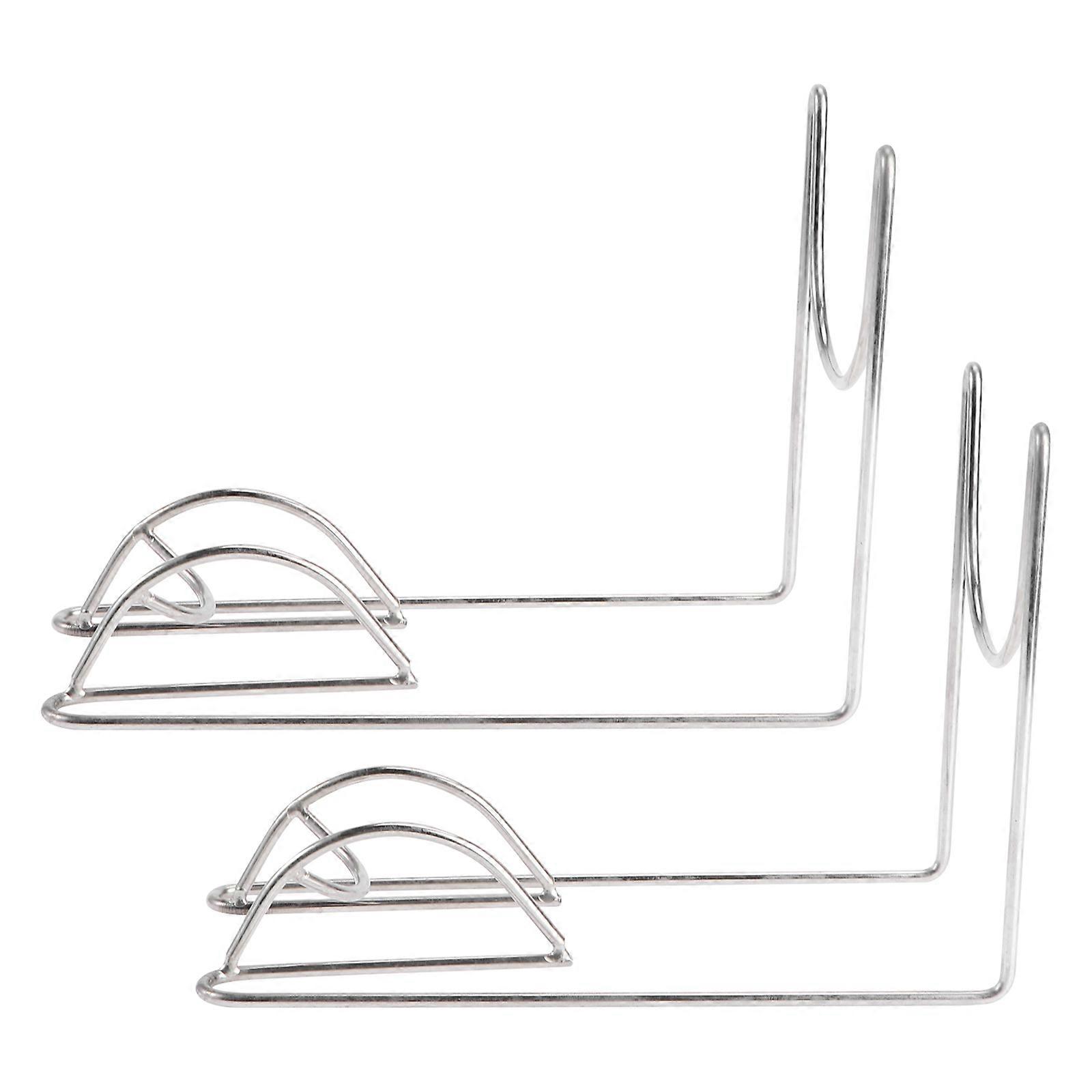 Silver Boot Rack Rectangular Base Shoes Shelf 19X14CM Rust-Proof 1Pair