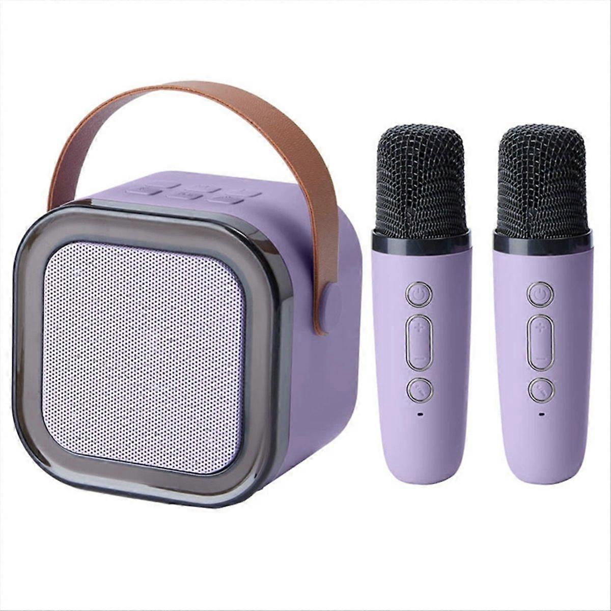 Portable Karaoke Machine with Dual Wireless Microphones