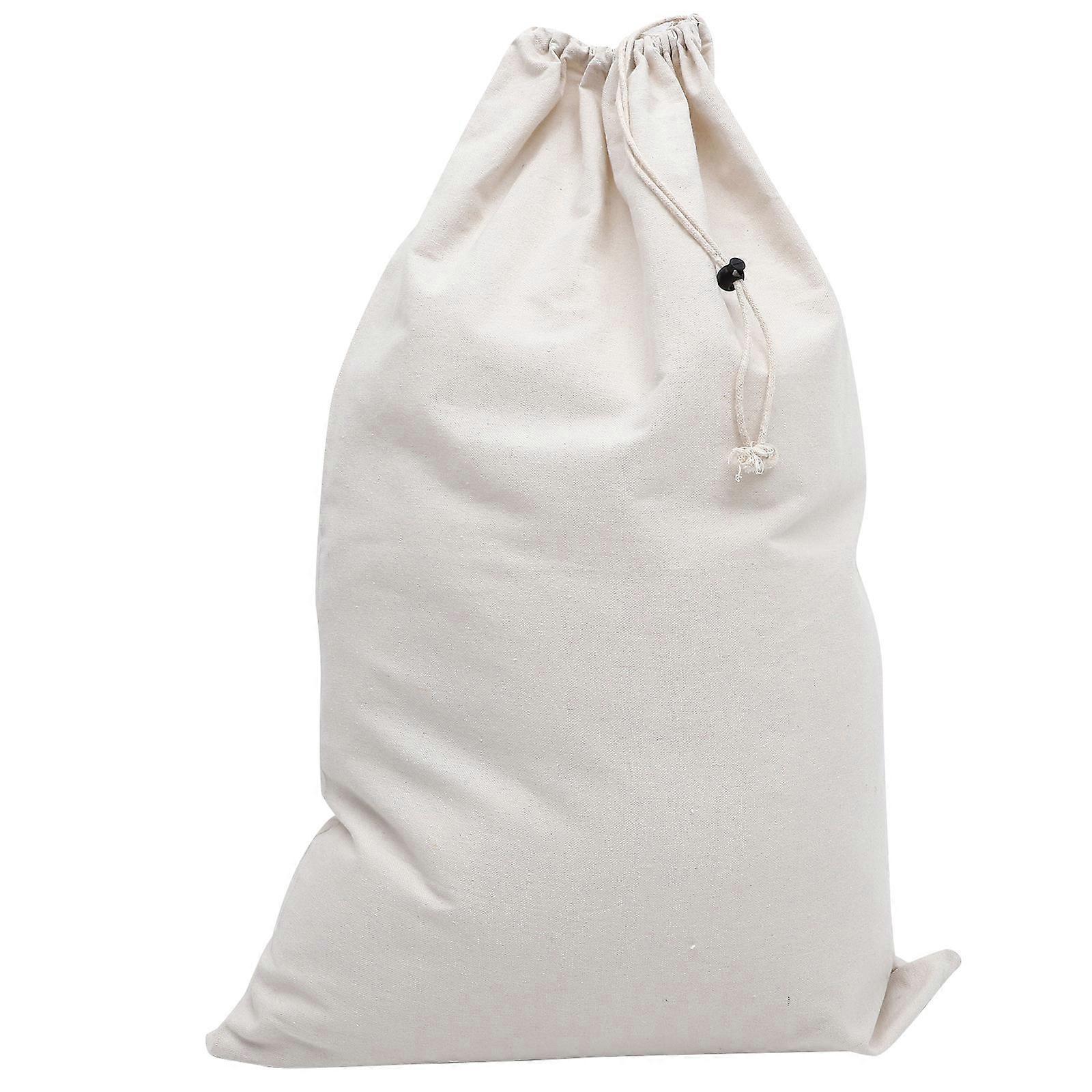 Laundry Bag Canvas White Drawstring Bag for Storage Heavy Duty Large