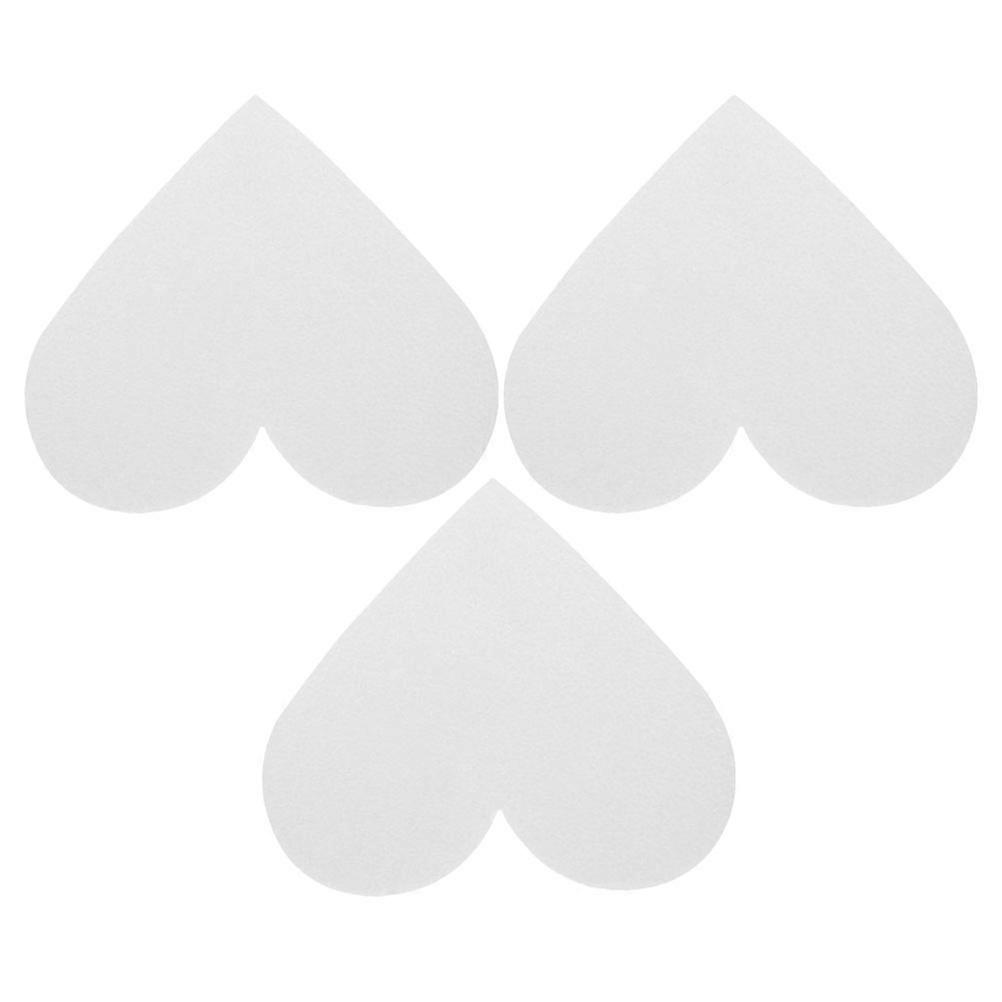 3Pcs Heart Shaped Foam Cake Models for Decorating Practice White