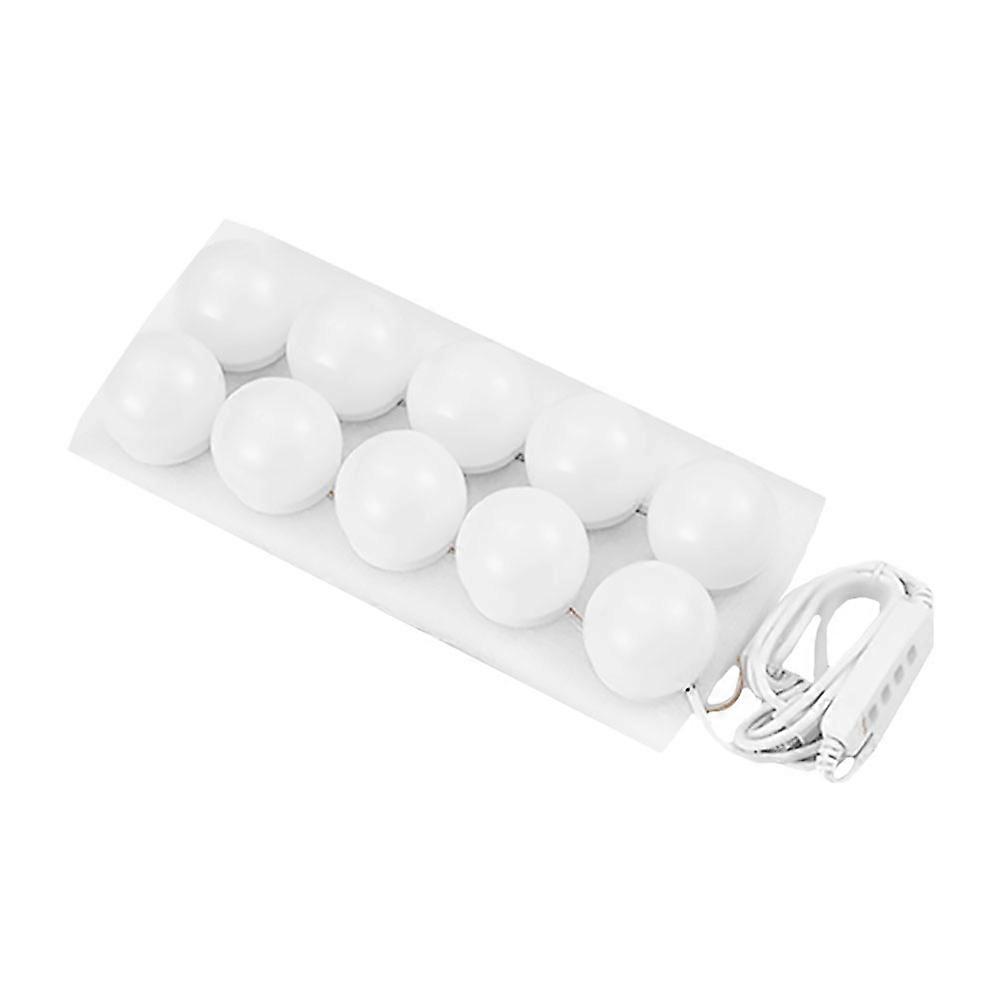 Mirror Front Light Makeup Lamp for Vanity Use 2Sets White Plastic USB Lights