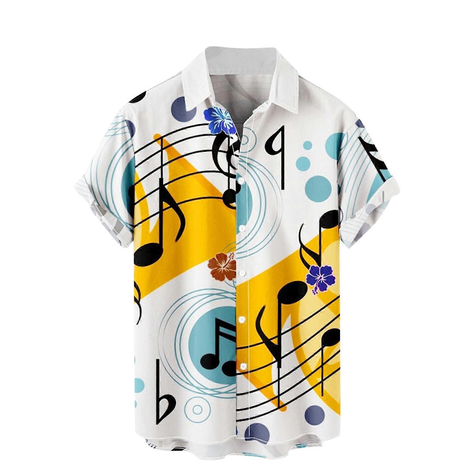 Camisas havaianas casuais masculinas de verão, manga curta, estampadas, modelagem ajustada, para praia, com botões e bolso.