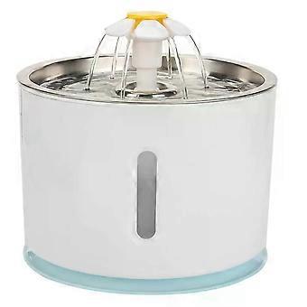 Elektrischer LED-Trinkbrunnen für Haustiere, inklusive Futterautomat, Wasserfilter, USB-betrieben und automatischer Funktion.