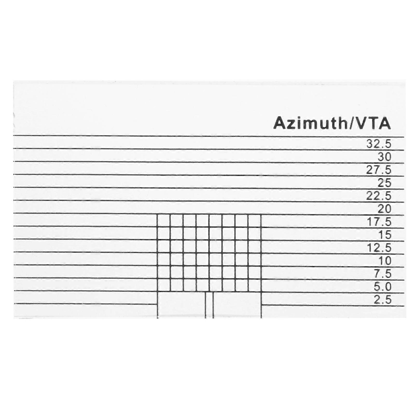 Measurement Azimuth Transparent Ruler for Elevation Alignment