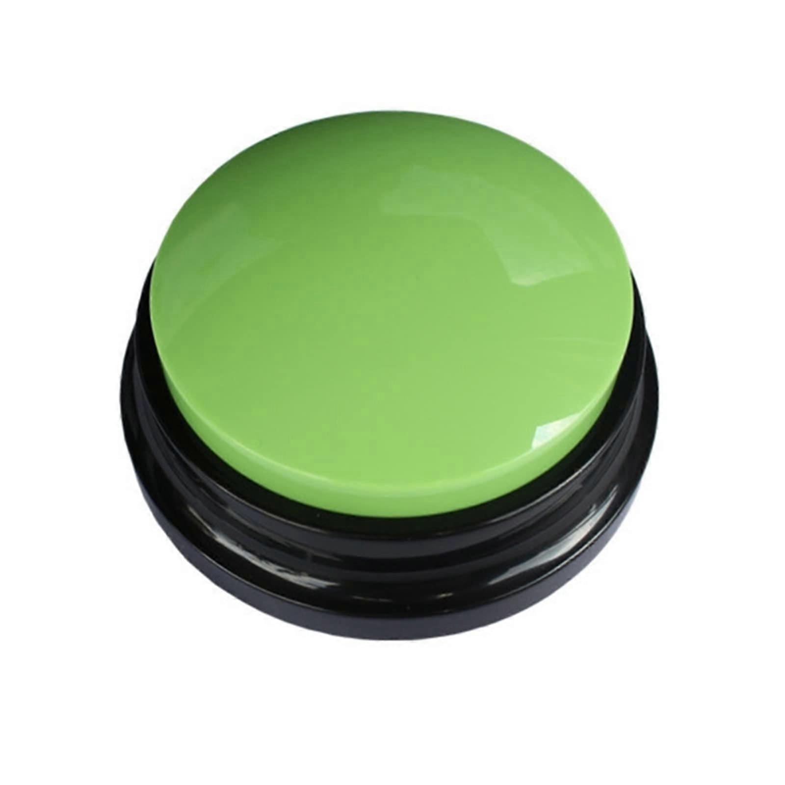 Green Recordable Talking Button with Voice Recording for Interactive Play and Answer Buzzer