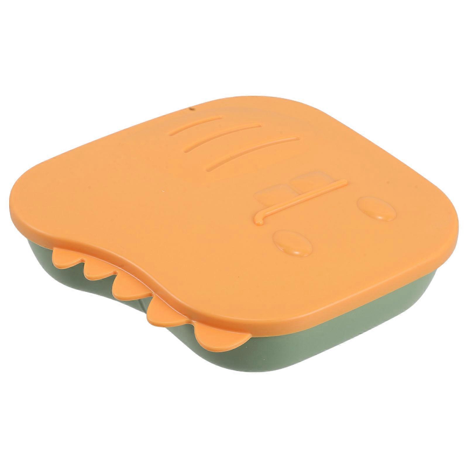 Durable Children's Divided Dinnerware Plate with Suction Base Orange