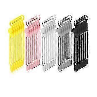 40pcs Cable Tie Silicone Reusable Holder Strap Adjustable Cable Straps Multipurpose Cable Organize