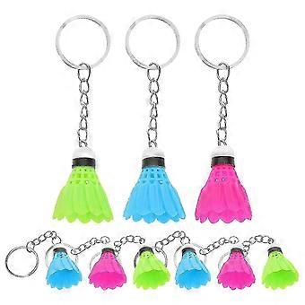 2026 Best!! Badminton Ball Keychains Mini Badminton Pendant for Decoration 9Pcs Assorted Color