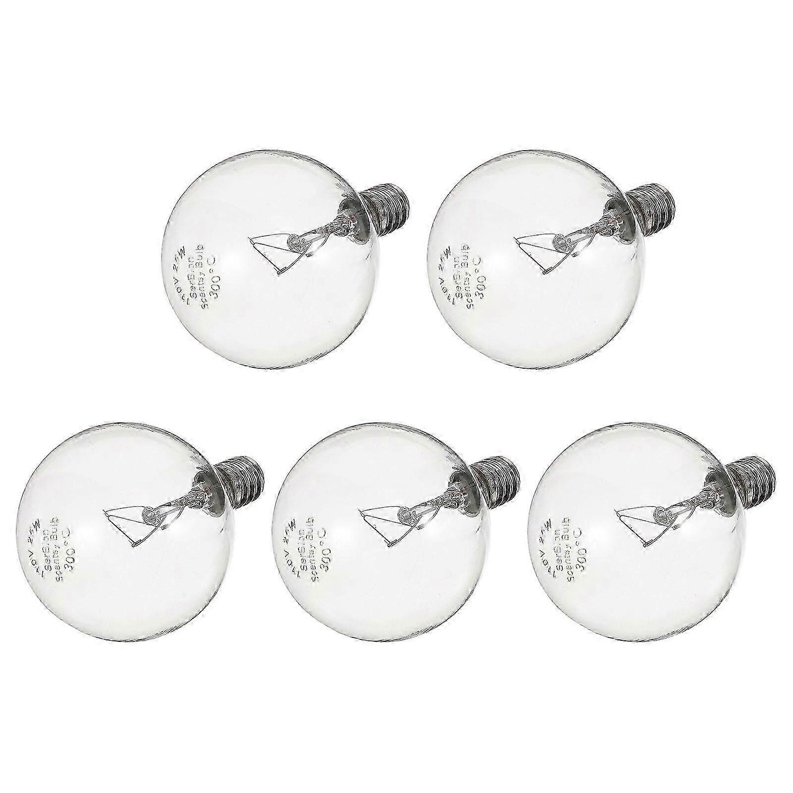 Fragrance Wax Diffuser Lamp E12 Base Dimmable Bulb 5Pcs Transparent Globe