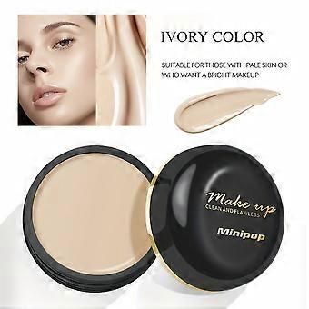 Ivory/Nature Color Full Coverage Concealer, Waterproof Under Eye Brightener for Dark Circles & Color Correction, Smooth Flawless Formula for Pale Skin