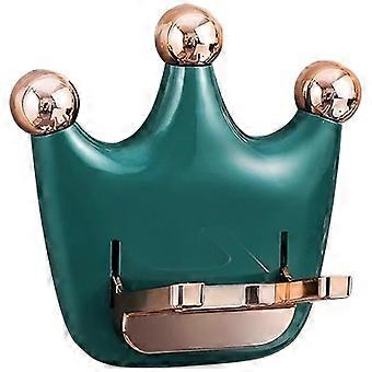 Supporto per asciugacapelli a parete Supporto per asciugacapelli a forma di corona Organizer senza punzone per bagno