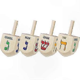 10er-Pack Dreidel-Set aus Holz für Chanukka, klassische Kreisel für Kinder, Weihnachtsdekoration und lustige Aktivitäten