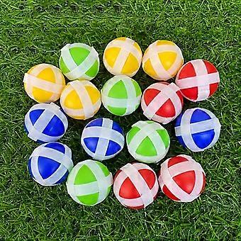 Sticky Catch Balls with White Striped Patterns, Indoor Outdoor Sports Toy Gift for Kids, Assorted Colors