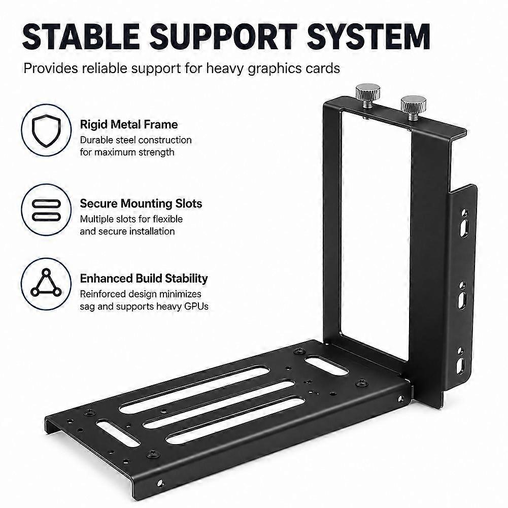 Vertical GPU Mount Bracket 2Slots Graphics Card Holder with Hardware EGPU Dock External GPU Docking Station