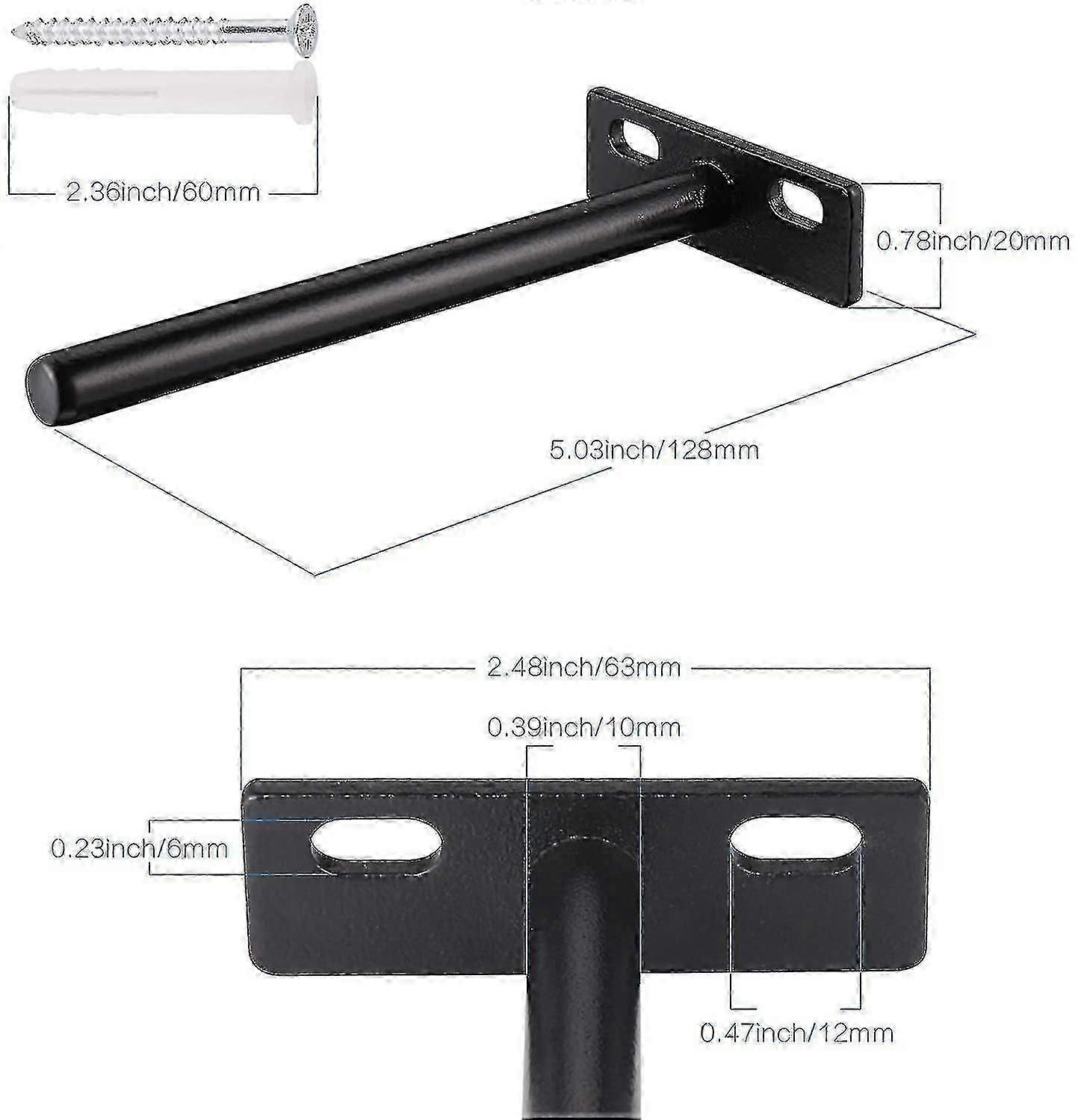 4pcs 10mm Metal Invisible Floating Shelf Brackets