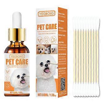 Gentle Herbal Pet Eye Wash for Tear Stains, Eye Discharge, and Tear Marks - Safe for Cats and Dogs